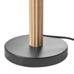 Wyld and Coco Beige Linen Table Lamp Matte Iron Base Scandinavian Modern - thumbnail 7