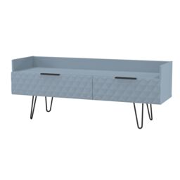 Ready Assembled 2 U Islay 2 Drawer Coffee TV Unit (Ready Assembled) in Light Blue - thumbnail 4