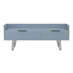 Ready Assembled 2 U Islay 2 Drawer Coffee TV Unit (Ready Assembled) in Light Blue - thumbnail 2