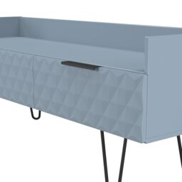 Ready Assembled 2 U Islay 2 Drawer Coffee TV Unit (Ready Assembled) in Light Blue - thumbnail 5