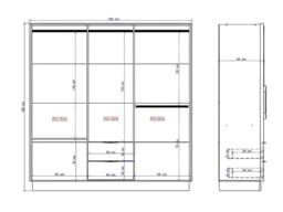 Vente-unique Corner Wardrobe With 8 Doors & 2 Drawers - W263 Cm - White - FEOVA - thumbnail 8