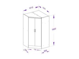 Vente-unique Corner Wardrobe With 8 Doors & 2 Drawers - W263 Cm - White - FEOVA - thumbnail 9