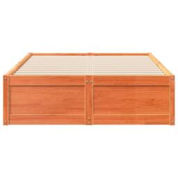 Berkfield Home Bed w/Drawers & Mattress Wax Brown 90x190 cm Single Solid Wood… - Size: Small Double - thumbnail 4