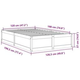 Berkfield Home Bed w/Drawers & Mattress Wax Brown 90x190 cm Single Solid Wood… - Size: Small Double - thumbnail 9