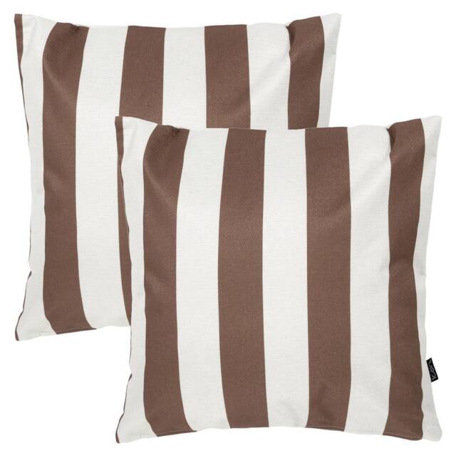 icon 2 Pack Cushion 43x43 Kyoto Fabric, Stripe, Chocolate - image 1