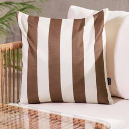 icon 2 Pack Cushion 43x43 Kyoto Fabric, Stripe, Chocolate - thumbnail 2