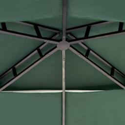 Wyld and Coco Garden Gazebo Dark Green Fabric Steel Frame 240 x 148 cm - thumbnail 5