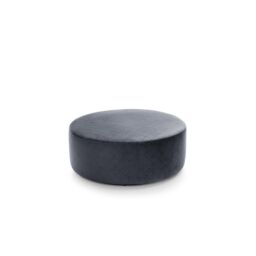 Abakus Direct Chicago Spill-Proof Velvet Large Quilted Swivel Footstool in Dark Grey - thumbnail 2