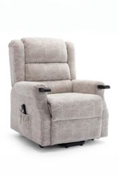 More4Homes Ashfield Electric Fabric Single Motor Rise Recliner Mobility Chair in Cream - thumbnail 2