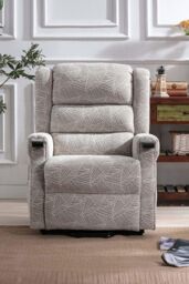 More4Homes Ashfield Electric Fabric Single Motor Rise Recliner Mobility Chair in Cream - thumbnail 6