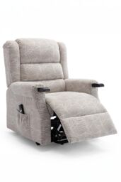 More4Homes Ashfield Electric Fabric Single Motor Rise Recliner Mobility Chair in Cream - thumbnail 3