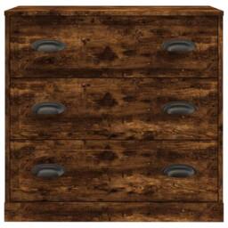 Berkfield Home Sideboard Smoked Oak 70x35.5x67.5 cm Engineered Wood in Brown - thumbnail 4