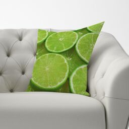 Warren Reed - Designer Fresh Limes Cushions in Green - Size: 60 cm x 60 cm - thumbnail 2