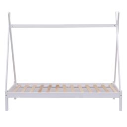 SlumberWorx Harry Kids Childrens Wooden Teepee Tent Single Bed Frame in White - thumbnail 5