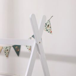 SlumberWorx Harry Kids Childrens Wooden Teepee Tent Single Bed Frame in White - thumbnail 6