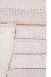 Orsina Bosie Safira Small Natural Hair On Leather Rug in White - thumbnail 3