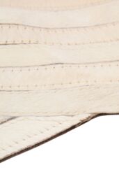 Orsina Bosie Safira Small Natural Hair On Leather Rug in White - thumbnail 2