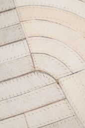 Orsina Bosie Safira Small Natural Hair On Leather Rug in White - thumbnail 4