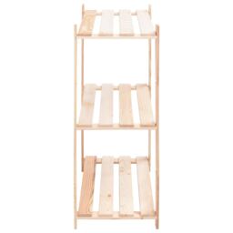 Berkfield Home 3-Tier Storage Racks 5 pcs 80x38x90 cm Solid Pinewood 150 kg in Beige - Size: 80 x 38 x 90 cm - thumbnail 5