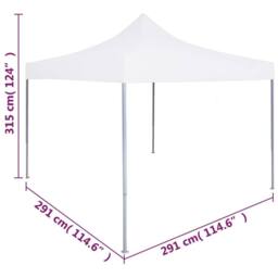 Berkfield Home Professional Folding Party Tent 3x3 m Steel White - thumbnail 9