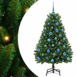 Berkfield Home Artificial Christmas Tree with Stand Green 150 cm PVC & Metal - thumbnail 2