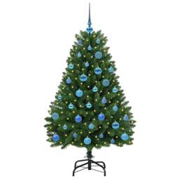Berkfield Home Artificial Christmas Tree with Stand Green 150 cm PVC & Metal - thumbnail 3