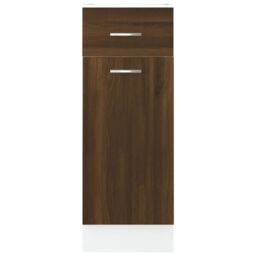 Berkfield Home Drawer Bottom Cabinet Brown Oak 30x46x81.5 cm Engineered Wood - thumbnail 5