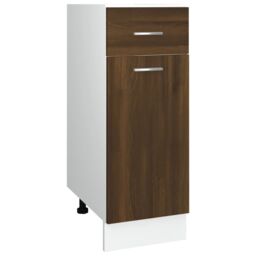 Berkfield Home Drawer Bottom Cabinet Brown Oak 30x46x81.5 cm Engineered Wood - thumbnail 2