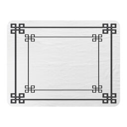 Benjamin Tate Design Roman Style Ornamental Frame Blanket in Natural - Size: 120 cm x 150 cm - thumbnail 1