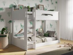 Flair Gravity Bunk Bed in White - Size: Single