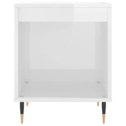 Berkfield Home Bedside Cabinet High Gloss White 40x35x50 cm Engineered Wood - Size: 40 x 35 x 50 cm - thumbnail 4