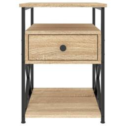 Berkfield Home Bedside Cabinet Sonoma Oak 40x42x55 cm Engineered Wood in Brown - Size: 40 x 42 x 55 cm - thumbnail 5