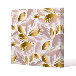 Benjamin Tate Design Pastel rose & gold autumn (Canvas Print) / 114 x 114 x 4cm in Natural - Size: 114 x 114 x 4 cm - thumbnail 1