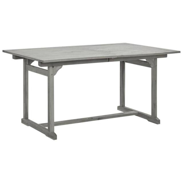 Berkfield Home Durable Garden Dining Table (150-200)x100x75 cm Solid Acacia Wood in Grey - image 1