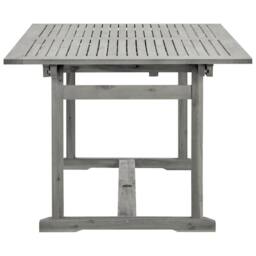 Berkfield Home Durable Garden Dining Table (150-200)x100x75 cm Solid Acacia Wood in Grey - thumbnail 6