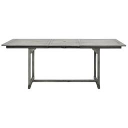 Berkfield Home Durable Garden Dining Table (150-200)x100x75 cm Solid Acacia Wood in Grey - thumbnail 5