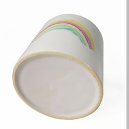 Leaf 12cm Ceramic Rainbow Multicolour Ceramic Planter in Pink - thumbnail 4