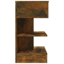 Berkfield Home Bedside Cabinet Smoked Oak 40x35x65 cm Engineered Wood in Brown - Size: 40 x 35 x 65 cm - thumbnail 4