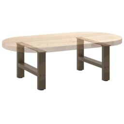 Berkfield Home Coffee Table Legs Natural Steel 2 pcs 50x(30-31) cm Steel in Grey - thumbnail 8