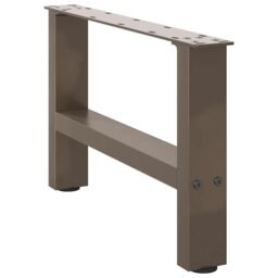 Berkfield Home Coffee Table Legs Natural Steel 2 pcs 50x(30-31) cm Steel in Grey - thumbnail 3