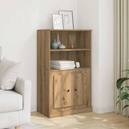 Berkfield Home Highboard Artisian Oak 60x35.5x103.5 cm Engineered Wood in Brown - thumbnail 2