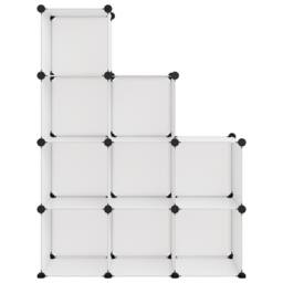 Berkfield Home Storage Cube Organiser with 9 Cubes Transparent PP in Clear - thumbnail 1