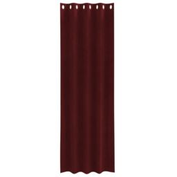 Berkfield Home Blackout Curtains with Eyelets 2 pcs Wine Red Velvet - thumbnail 3