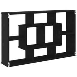 Berkfield Home Wall Shelf - Black Oak, 85 x 16 x 52.5 cm, Made of Engineered Wood - Size: 85 x 16 x 52.5 cm - thumbnail 5