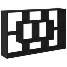 Berkfield Home Wall Shelf - Black Oak, 85 x 16 x 52.5 cm, Made of Engineered Wood - Size: 85 x 16 x 52.5 cm - thumbnail 2