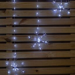 Samuel Alexander 1.2m x 1.2m FlexiBrights Christmas Snowflake Curtain Lights with 267 White LEDs - thumbnail 5