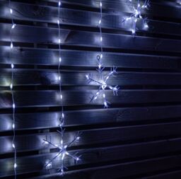 Samuel Alexander 1.2m x 1.2m FlexiBrights Christmas Snowflake Curtain Lights with 267 White LEDs - thumbnail 6