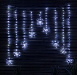 Samuel Alexander 1.2m x 1.2m FlexiBrights Christmas Snowflake Curtain Lights with 267 White LEDs - thumbnail 4