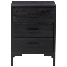 Berkfield Home Bedside Cabinets 2 pcs Black 40x30x55 cm Solid Wood Pine - Size: 40 x 30 x 55 cm - thumbnail 5