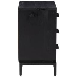 Berkfield Home Bedside Cabinets 2 pcs Black 40x30x55 cm Solid Wood Pine - Size: 40 x 30 x 55 cm - thumbnail 6